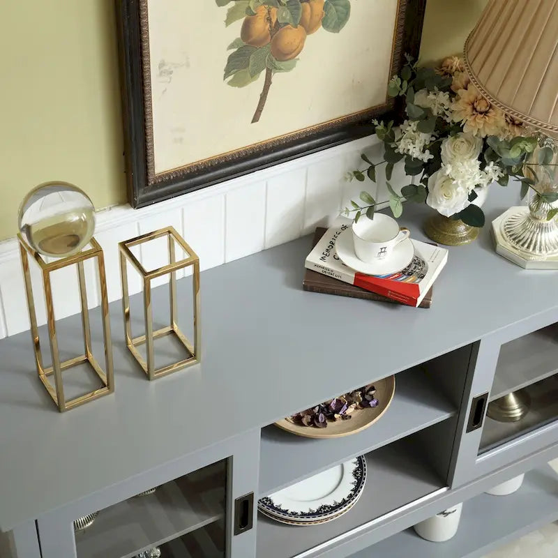Contemporary 55 Grey Buffet Table