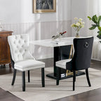 High-end Tufted Upholstered Nailhead Trim Dining Chair, Set of 2
