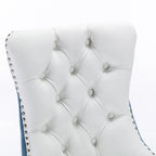 High-end Tufted Upholstered Nailhead Trim Dining Chair, Set of 2