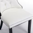 High-end Tufted Upholstered Nailhead Trim Dining Chair, Set of 2