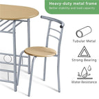 Yaheetech Modern Round Dining Table Set, 3 Piece Dining Room Sets