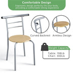 Yaheetech Modern Round Dining Table Set, 3 Piece Dining Room Sets