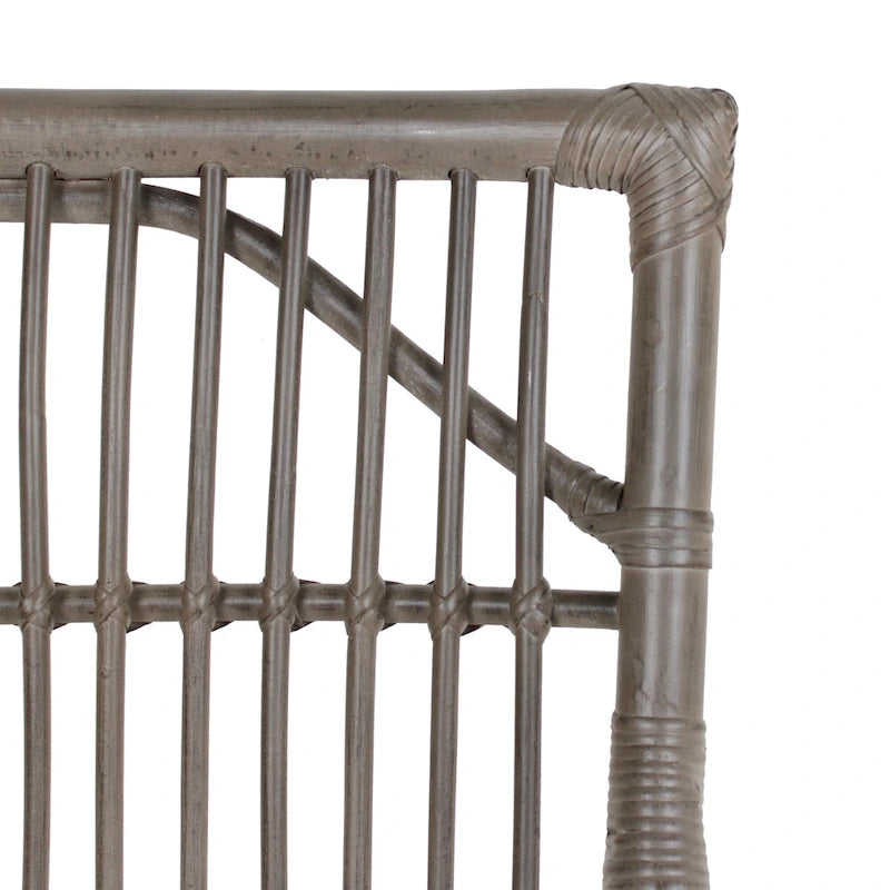 Rattan Slat Back Cushioned Dining Chairs, Set of Two by East at Main