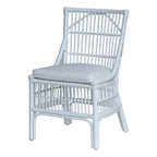 Rattan Slat Back Cushioned Dining Chairs, Set of Two by East at Main
