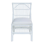 Rattan Slat Back Cushioned Dining Chairs, Set of Two by East at Main