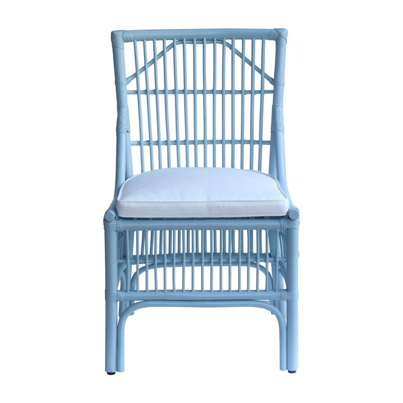 Rattan Slat Back Cushioned Dining Chairs, Set of Two by East at Main