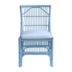 Rattan Slat Back Cushioned Dining Chairs, Set of Two by East at Main