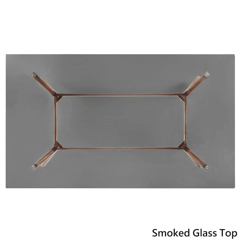 Nadine Mid-Century Dark Walnut Finish Rectangular Dining Table by iNSPIRE Q Modern