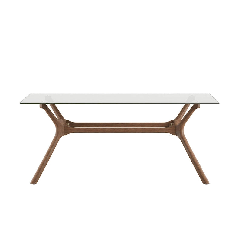 Nadine Mid-Century Dark Walnut Finish Rectangular Dining Table by iNSPIRE Q Modern