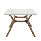 Nadine Mid-Century Dark Walnut Finish Rectangular Dining Table by iNSPIRE Q Modern