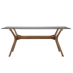 Nadine Mid-Century Dark Walnut Finish Rectangular Dining Table by iNSPIRE Q Modern