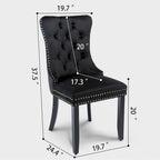 Modern Tufted Velvet Side Dining Chairs (Set of 4)