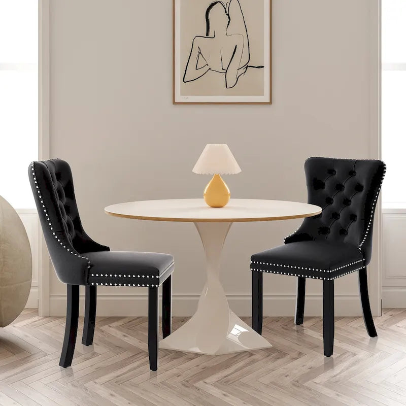 Modern Tufted Velvet Side Dining Chairs (Set of 4)