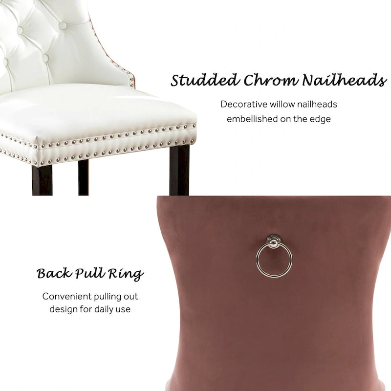 Modern Tufted Velvet Side Dining Chairs (Set of 4)