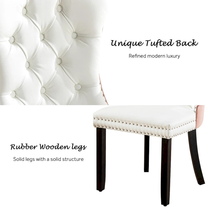Modern Tufted Velvet Side Dining Chairs (Set of 4)