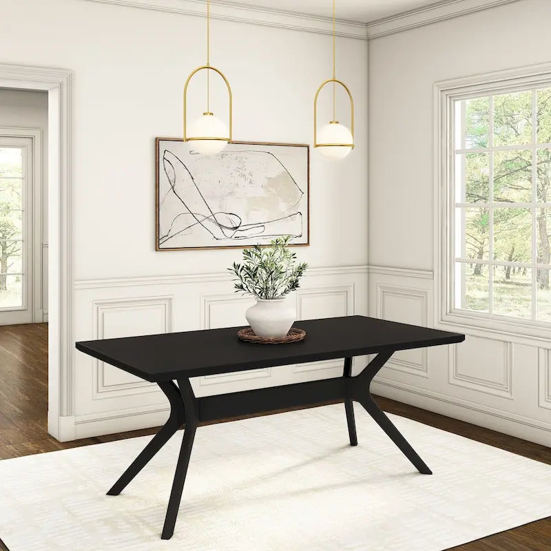 Plank and Beam Verso Cross Leg Rectangular Dining Table - 72