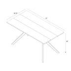 Plank and Beam Verso Cross Leg Rectangular Dining Table - 72