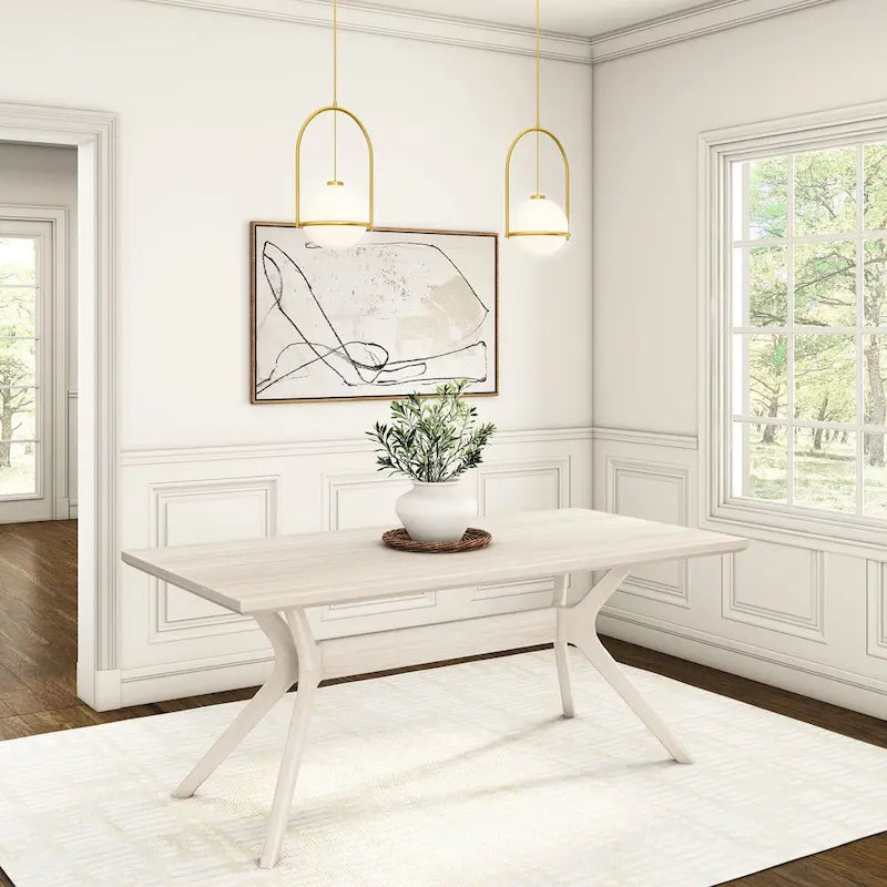 Plank and Beam Verso Cross Leg Rectangular Dining Table - 72