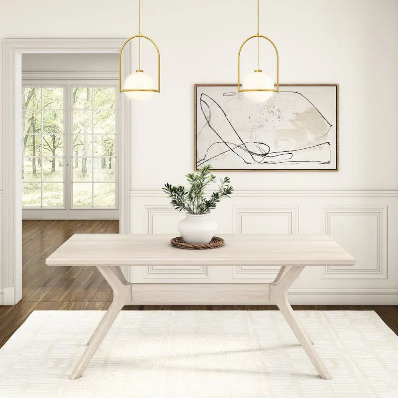 Plank and Beam Verso Cross Leg Rectangular Dining Table - 72