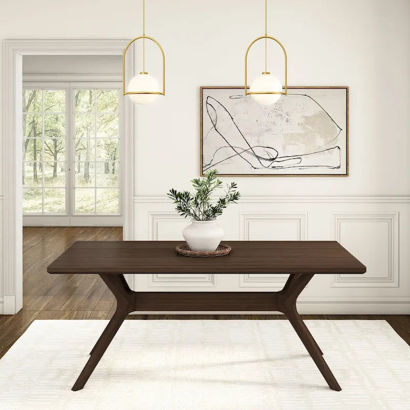 Plank and Beam Verso Cross Leg Rectangular Dining Table - 72