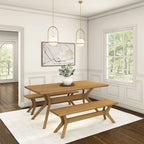 Plank and Beam Verso Cross Leg Rectangular Dining Table - 72