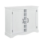 47 Marbling Countertop Buffet Bar Cabinet w/ Glass Holders