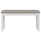 Rustic Style 6-Piece Dining Room Table Set with 4 Upholstered Chairs & a Bench