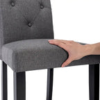 Javlergo Upholstered Dining Chairs Set of 4, Fabric or Faux Leather Dining Room Chair with Metal Legs
