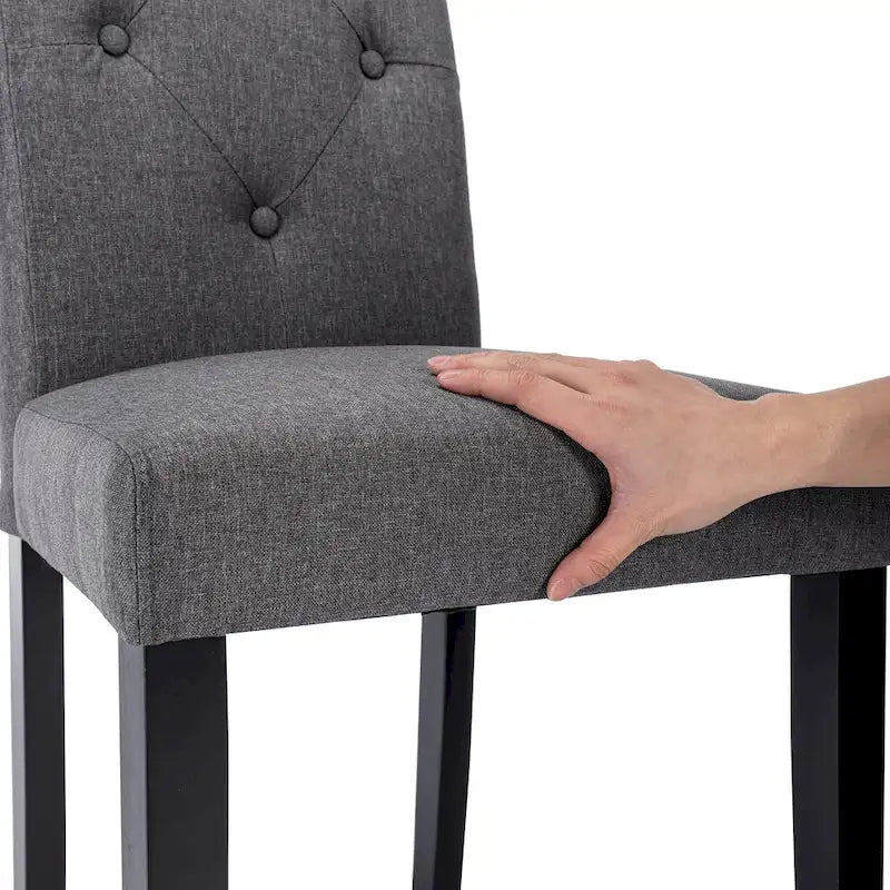 Javlergo Upholstered Dining Chairs Set of 4, Fabric or Faux Leather Dining Room Chair with Metal Legs