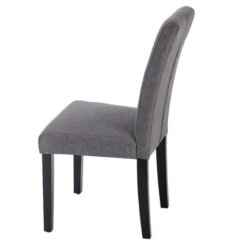 Javlergo Upholstered Dining Chairs Set of 4, Fabric or Faux Leather Dining Room Chair with Metal Legs