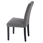 Javlergo Upholstered Dining Chairs Set of 4, Fabric or Faux Leather Dining Room Chair with Metal Legs