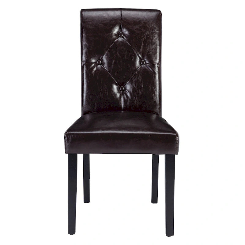 Javlergo Upholstered Dining Chairs Set of 4, Fabric or Faux Leather Dining Room Chair with Metal Legs