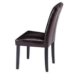 Javlergo Upholstered Dining Chairs Set of 4, Fabric or Faux Leather Dining Room Chair with Metal Legs
