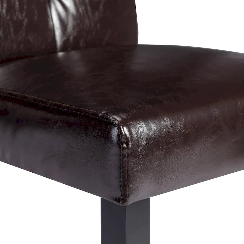 Javlergo Upholstered Dining Chairs Set of 4, Fabric or Faux Leather Dining Room Chair with Metal Legs