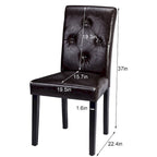 Javlergo Upholstered Dining Chairs Set of 4, Fabric or Faux Leather Dining Room Chair with Metal Legs