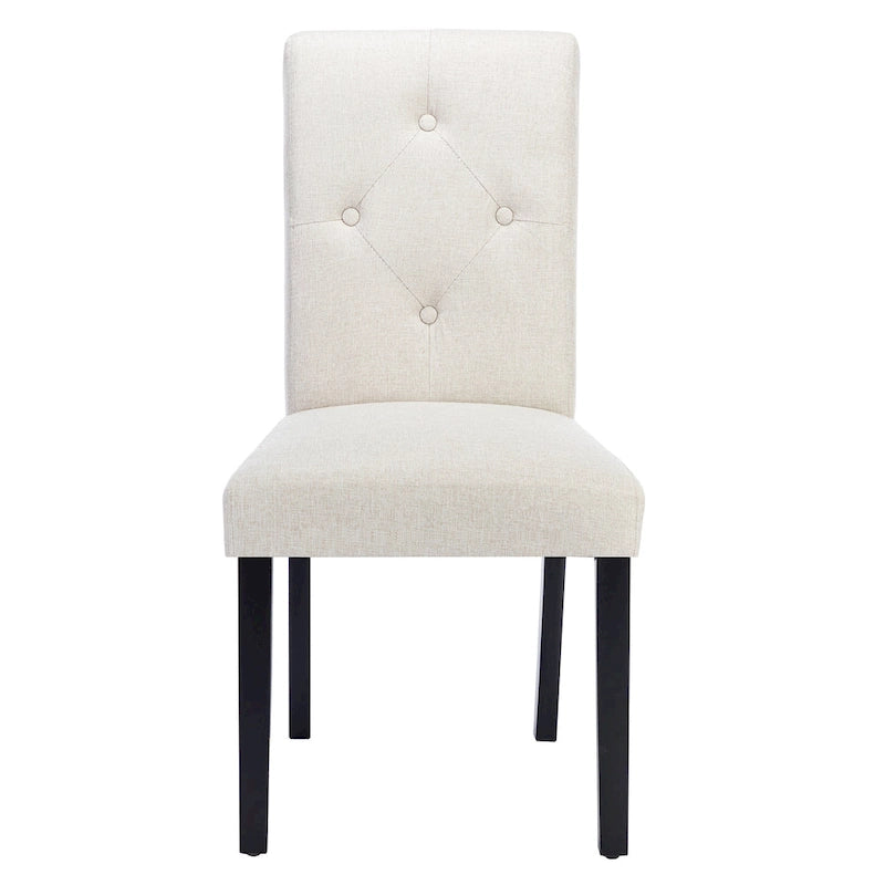 Javlergo Upholstered Dining Chairs Set of 4, Fabric or Faux Leather Dining Room Chair with Metal Legs