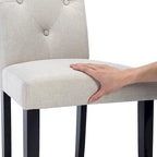 Javlergo Upholstered Dining Chairs Set of 4, Fabric or Faux Leather Dining Room Chair with Metal Legs