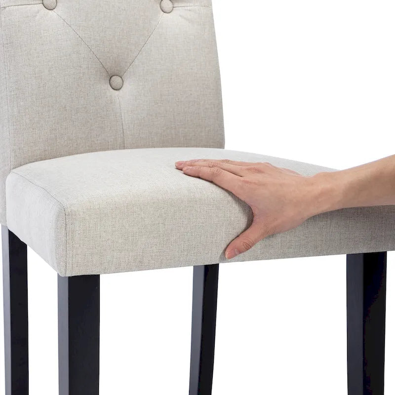 Javlergo Upholstered Dining Chairs Set of 4, Fabric or Faux Leather Dining Room Chair with Metal Legs