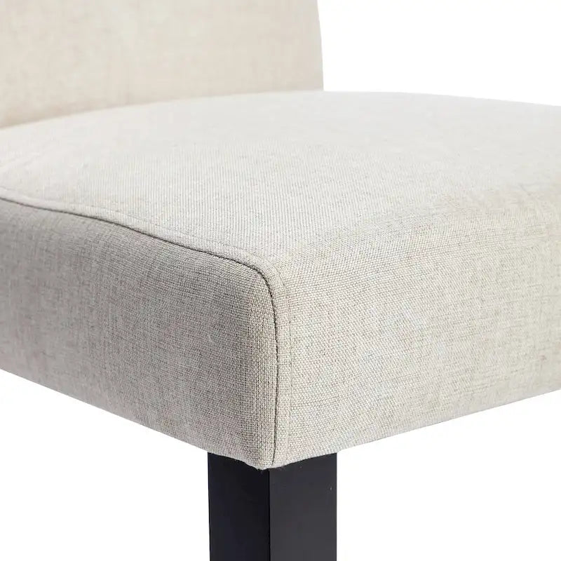 Javlergo Upholstered Dining Chairs Set of 4, Fabric or Faux Leather Dining Room Chair with Metal Legs