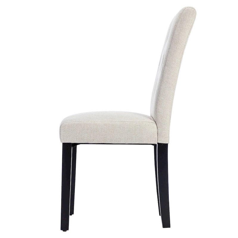 Javlergo Upholstered Dining Chairs Set of 4, Fabric or Faux Leather Dining Room Chair with Metal Legs