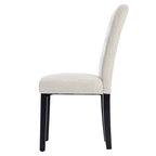 Javlergo Upholstered Dining Chairs Set of 4, Fabric or Faux Leather Dining Room Chair with Metal Legs