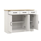 Farmhouse Buffet Cabinet Storage Sideboard with 3 Drawers and 3 Doors