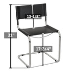 Breuer Chair Company Mart Stam Cantilever Side Chair w/ Chrome Frame (Various Bonded Leather Colors)