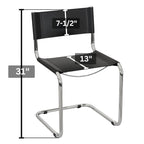 Breuer Chair Company Mart Stam Cantilever Side Chair w/ Chrome Frame (Various Bonded Leather Colors)