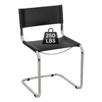 Breuer Chair Company Mart Stam Cantilever Side Chair w/ Chrome Frame (Various Bonded Leather Colors)