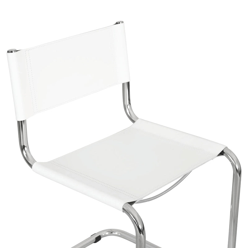 Breuer Chair Company Mart Stam Cantilever Side Chair w/ Chrome Frame (Various Bonded Leather Colors)