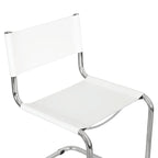 Breuer Chair Company Mart Stam Cantilever Side Chair w/ Chrome Frame (Various Bonded Leather Colors)