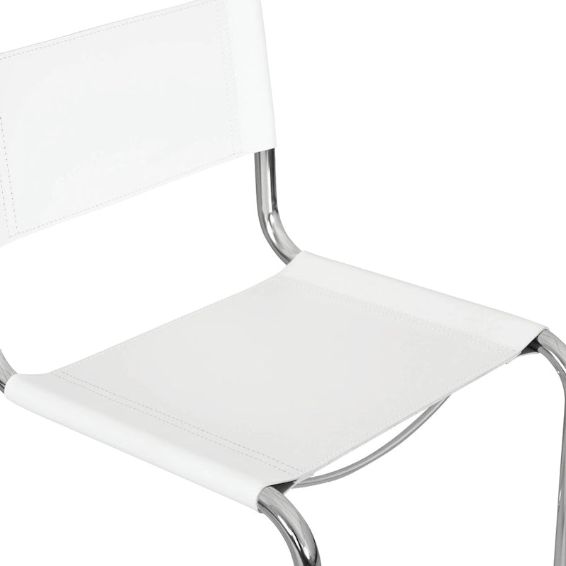 Breuer Chair Company Mart Stam Cantilever Side Chair w/ Chrome Frame (Various Bonded Leather Colors)
