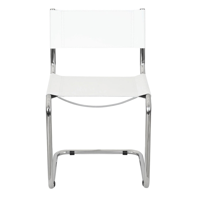 Breuer Chair Company Mart Stam Cantilever Side Chair w/ Chrome Frame (Various Bonded Leather Colors)