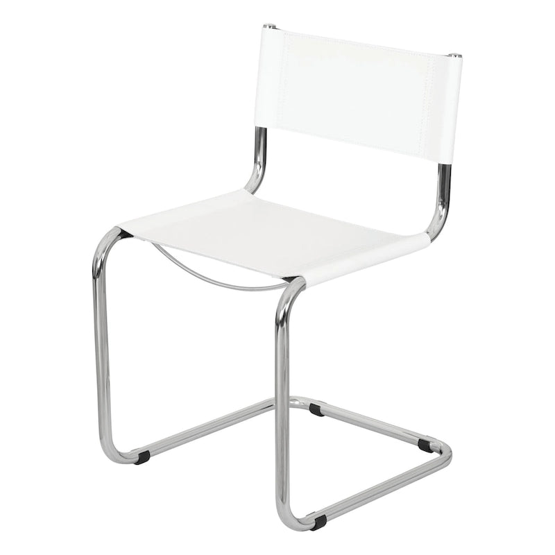 Breuer Chair Company Mart Stam Cantilever Side Chair w/ Chrome Frame (Various Bonded Leather Colors)